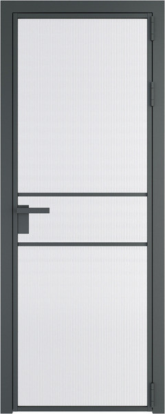 Алюминиевая дверь Profil Doors 2 AG Серая ночь Мору белое