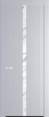 Межкомнатная дверь Profil Doors 1.8 P Нефи белый узор серебро Лайт Грей (RAL 870-01)
