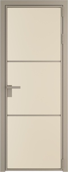 Алюминиевая дверь Profil Doors 13 AG Никель матовый Монохром жемчуг