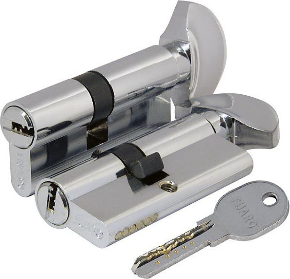 Цилиндровый механизм Fuaro (Фуаро) 100 DM/RC 80 mm (35+10+35) CP хром