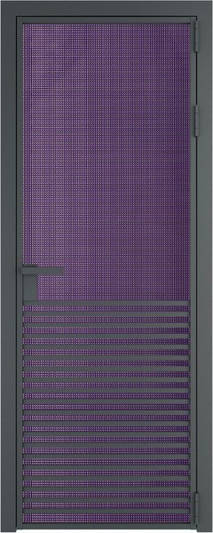 Алюминиевая дверь Profil Doors 16 AG Серая ночь Кризет Фиолетовый