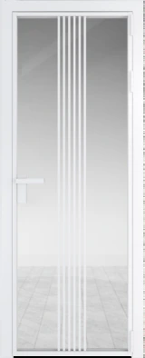 Алюминиевая дверь Profil Doors 18 AG Вайт Прозрачное