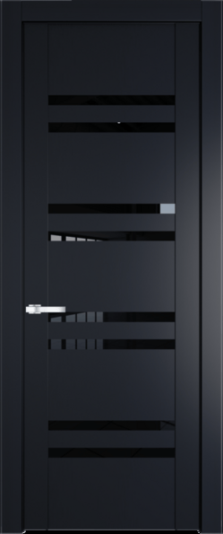 Межкомнатная дверь Profil Doors 1.6 P Черный триплекс Нэви Блу (RAL 7016)