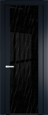 Межкомнатная дверь Profil Doors 1.7 P Неро мрамор Нэви Блу (RAL 7016)