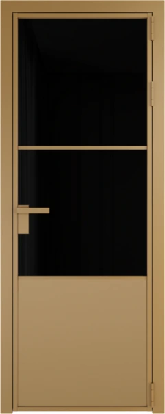 Алюминиевая дверь Profil Doors 20 AG Золото Черный триплекс