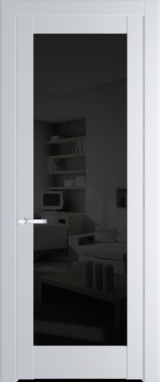 Межкомнатная дверь Profil Doors 4.1.2 PD Вайт (RAL 110 96 02) Черное тонированное