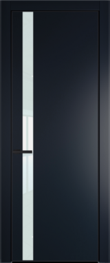 Межкомнатная дверь Profil Doors Orange 18 PE.O Белый лак Нэви Блу (RAL 7016) Черный матовый RAL9005