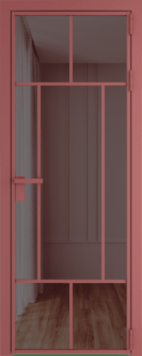 Алюминиевая дверь Profil Doors 10 AG Красный антрацит Золотистая бронза