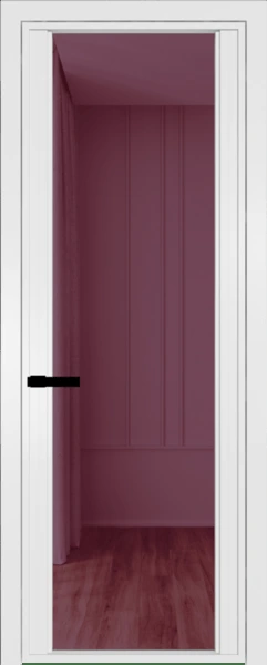 Алюминиевая дверь Profil Doors 2AGP Вайт Фиолетовое шпион