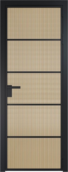 Алюминиевая дверь Profil Doors 14 AG Черный матовый Мору Золото