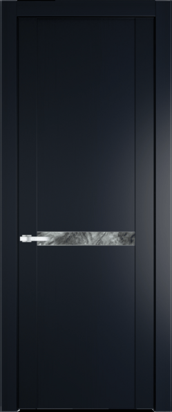 Межкомнатная дверь Profil Doors 1.4 P Атриум серебро Нэви Блу (RAL 7016)