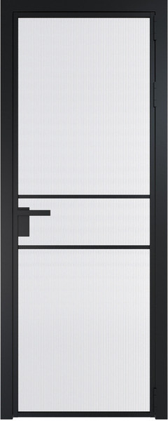 Алюминиевая дверь Profil Doors 2 AG Черный матовый Мору белое