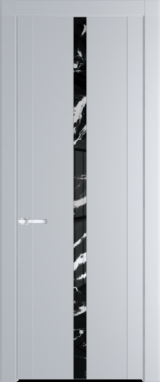 Межкомнатная дверь Profil Doors 1.8 P Нефи черный узор серебро Лайт Грей (RAL 870-01)