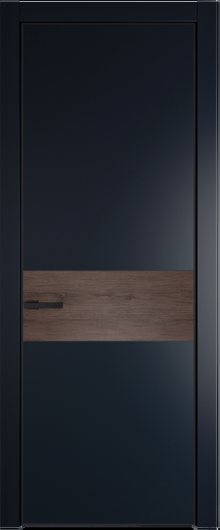 Межкомнатная дверь Profil Doors 17 PE Lacobel Белый лак Сэнд Черный матовый RAL9005 Дуб Тобакко