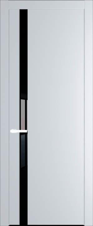 18PW Вайт (RAL 110 96 02) стекло Lacobel Черный лак