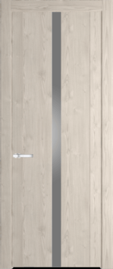 Межкомнатная дверь Profil Doors 1.8 N Lacobel Серебряный лак Каштан светлый