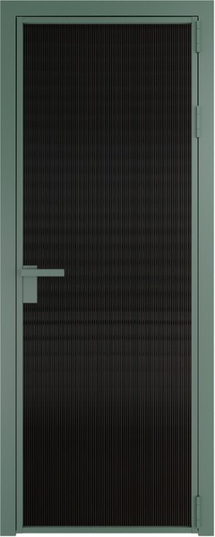 Алюминиевая дверь Profil Doors 1 AG Зеленый воск Мору черное
