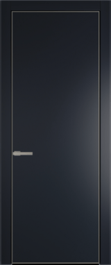 Межкомнатная дверь Profil Doors 1 PA Никель матовый Нэви Блу (RAL 7016)