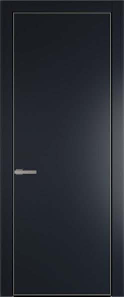 Межкомнатная дверь Profil Doors 1 PA Никель матовый Нэви Блу (RAL 7016)