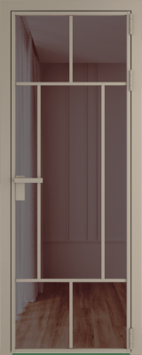 Алюминиевая дверь Profil Doors 10 AG Никель матовый Золотистая бронза