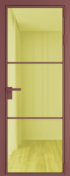 Алюминиевая дверь Profil Doors 13 AG Красный антрацит Золото шпион