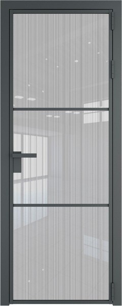 Алюминиевая дверь Profil Doors 13 AG Серая ночь Страйп