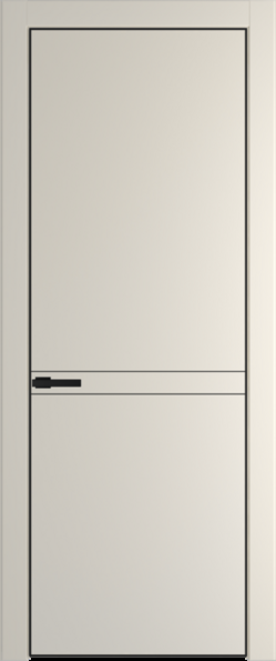 Межкомнатная дверь Profil Doors 11 PE Кремовая Магнолия (RAL 120-04) Черный матовый RAL9005