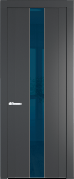 Межкомнатная дверь Profil Doors 1.9 P Зеркало синее Графит (Pantone 425С)