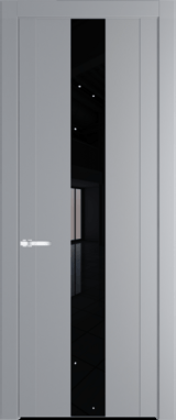 Межкомнатная дверь Profil Doors 1.9 P Lacobel Черный лак Смоки (RAL 870-02)