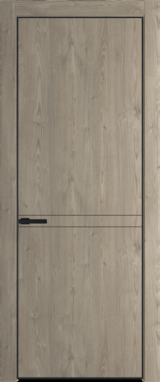 Межкомнатная дверь Profil Doors 11 NA Черный матовый RAL9005 Каштан темный