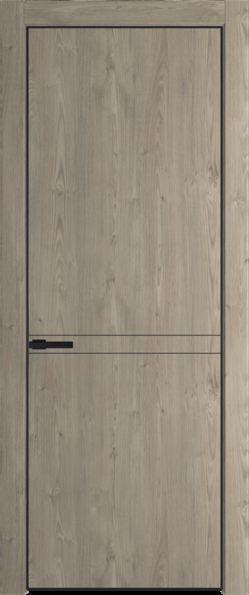 Межкомнатная дверь Profil Doors 11 NA Черный матовый RAL9005 Каштан темный
