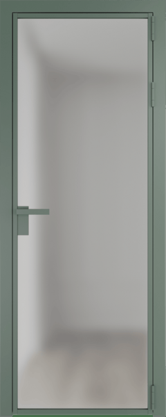 Алюминиевая дверь Profil Doors 1 AG Зеленый воск Матовое