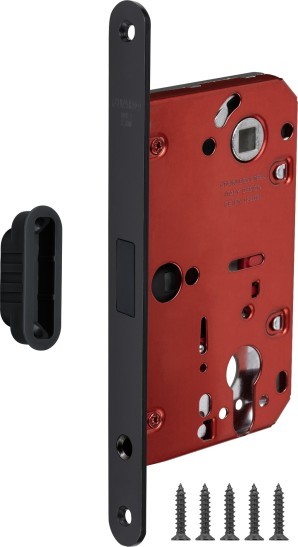 Корпус Fuaro (Фуаро) врезного замка MAGNM85C-50/BL INOX BL-24 черный (блистер)