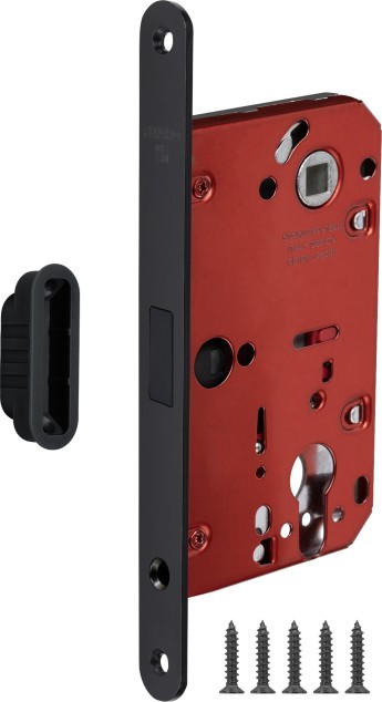 Корпус Fuaro (Фуаро) врезного замка MAGNM85C-50/BL INOX BL-24 черный (блистер)