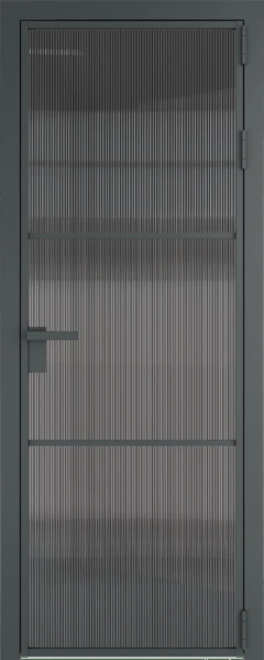 Алюминиевая дверь Profil Doors 13 AG Серая ночь Мору тонированное