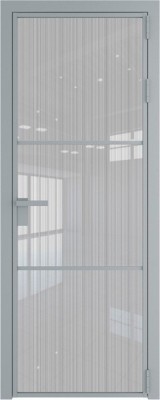 Алюминиевая дверь Profil Doors 13 AG Серебро Страйп