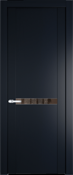 Межкомнатная дверь Profil Doors 1.4 P Зеркало бронзовое Нэви Блу (RAL 7016)