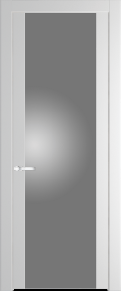 Межкомнатная дверь Profil Doors 1.7 P Lacobel Серебряный лак Крем Вайт (RAL 120-02)