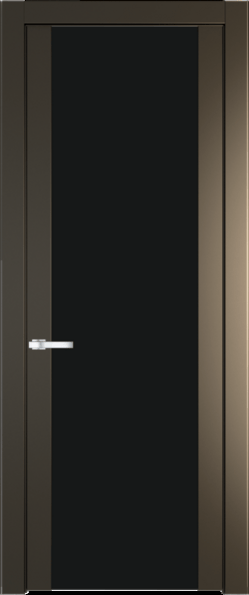 Межкомнатная дверь Profil Doors 1.7 P Монохром черный Перламутр бронза