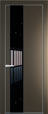 Межкомнатная дверь Profil Doors Orange 19 PE.O Lacobel Черный лак Перламутр бронза Серебро