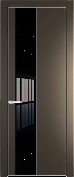 Межкомнатная дверь Profil Doors Orange 19 PE.O Lacobel Черный лак Перламутр бронза Серебро