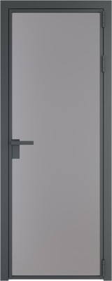 Алюминиевая дверь Profil Doors 1 AG Серая ночь Монохром серый