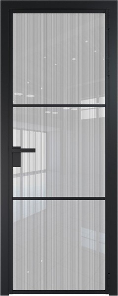 Алюминиевая дверь Profil Doors 13 AG Черный матовый Страйп