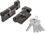 Цилиндровый Fuaro (Фуаро) механизм (200 ZM/90) 2000ZM Knob 90 (40+10+40) BL-24 черный 5Key с вертушкой