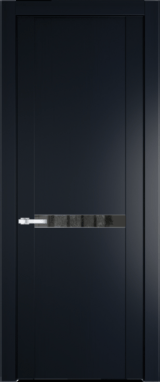 Межкомнатная дверь Profil Doors 1.4 P Зеркало серое Нэви Блу (RAL 7016)