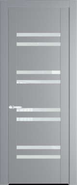 Межкомнатная дверь Profil Doors 1.6 P Белый триплекс Смоки (RAL 870-02)