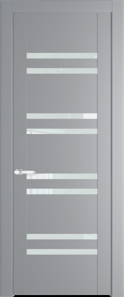Межкомнатная дверь Profil Doors 1.6 P Белый триплекс Смоки (RAL 870-02)