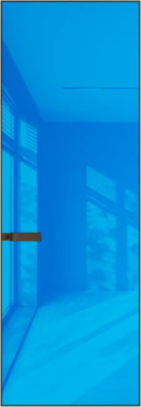 Алюминиевая дверь Profil Doors 1AGN ГЛЯНЕЦ Деорэ Голубой лак