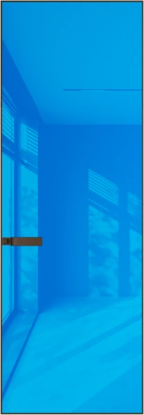 Алюминиевая дверь Profil Doors 1AGN ГЛЯНЕЦ Деорэ Голубой лак