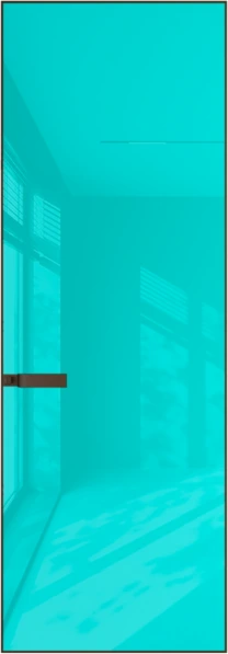 Алюминиевая дверь Profil Doors 1AGN ГЛЯНЕЦ Деорэ Мята лак